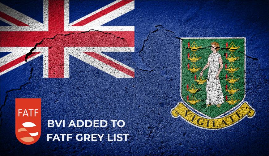 BVI added to FATF Grey List